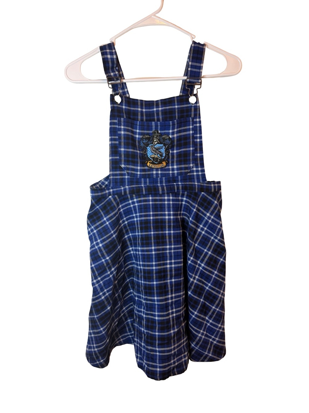 Harry Potter Ravenclaw Blue Plaid Pinafore Skirtall Dark Academia Cottagecore M - Picture 2 of 5